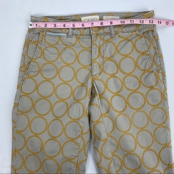 𝅺ANTHROPOLOGIE Relaxed Fit Circle-Embroidered Chinos - Picture 11 of 13